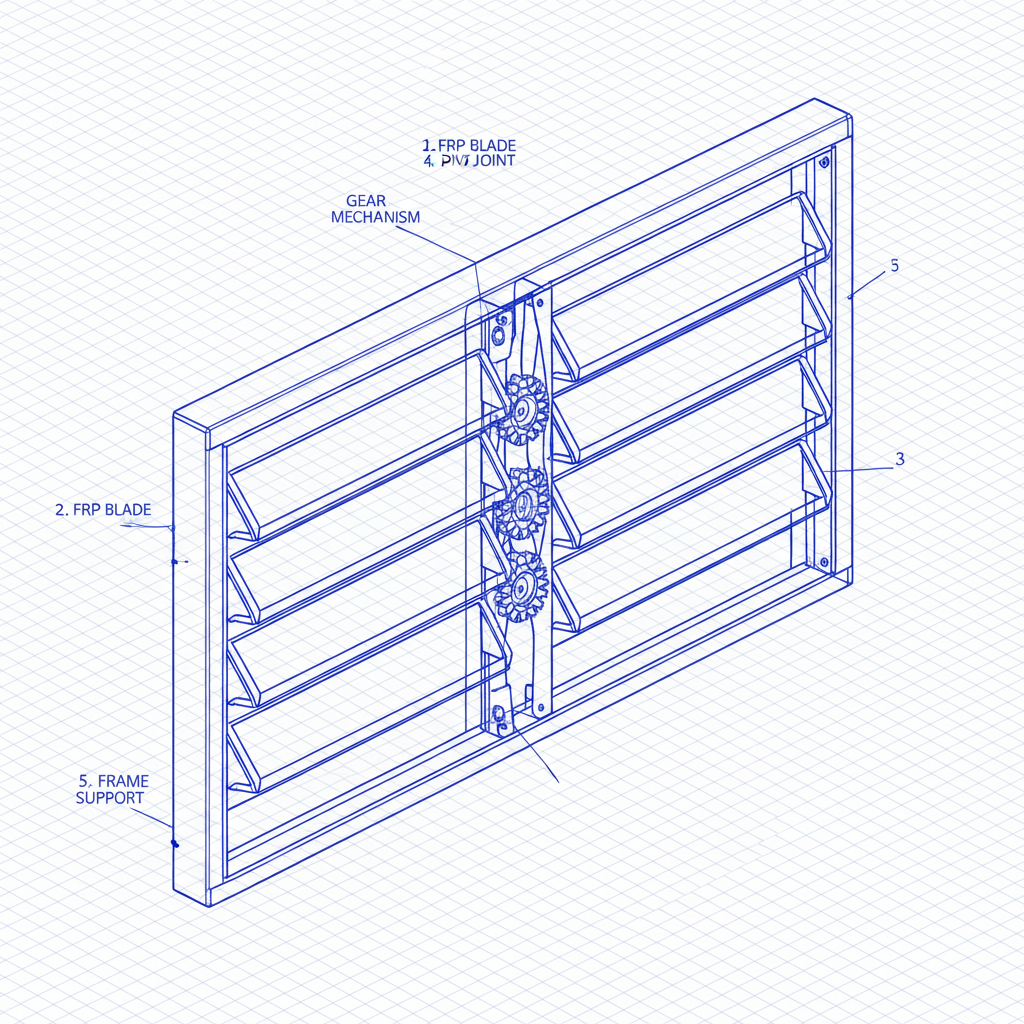 Optimizing Cooling Tower Efficiency with Durable FRP Louvers