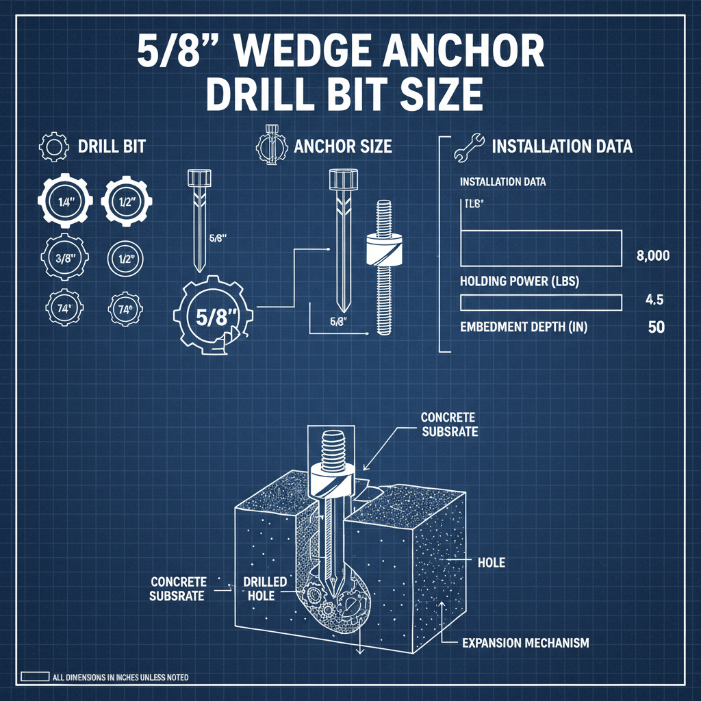 Comprehensive Guide to 5/8 Wedge Anchor Drill Bit Size for Secure Installations
