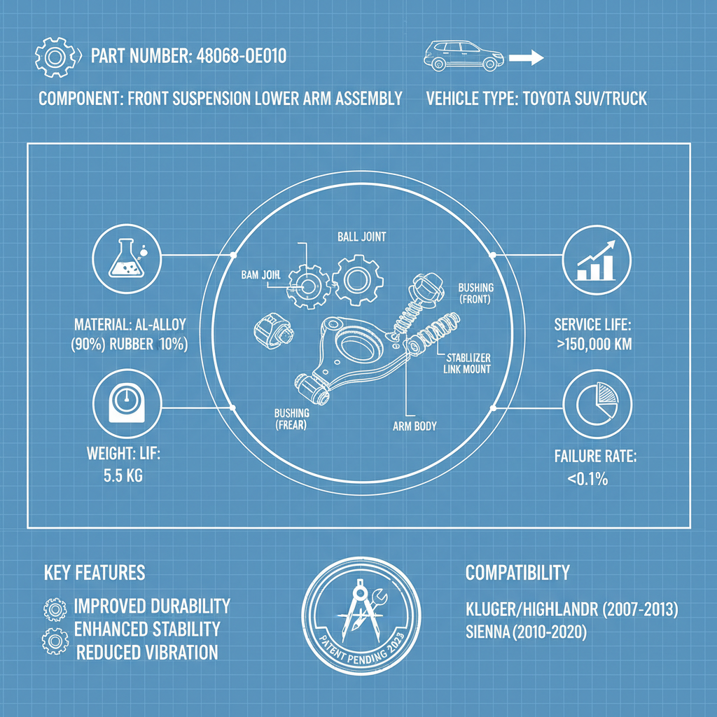 Comprehensive Guide to the 48068 0e010 Control Arm for Vehicle Suspension