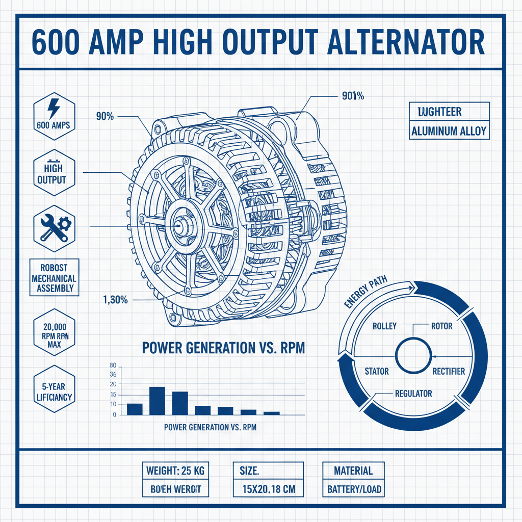 Maximize Your Power with a Robust 600 Amp High Output Alternator