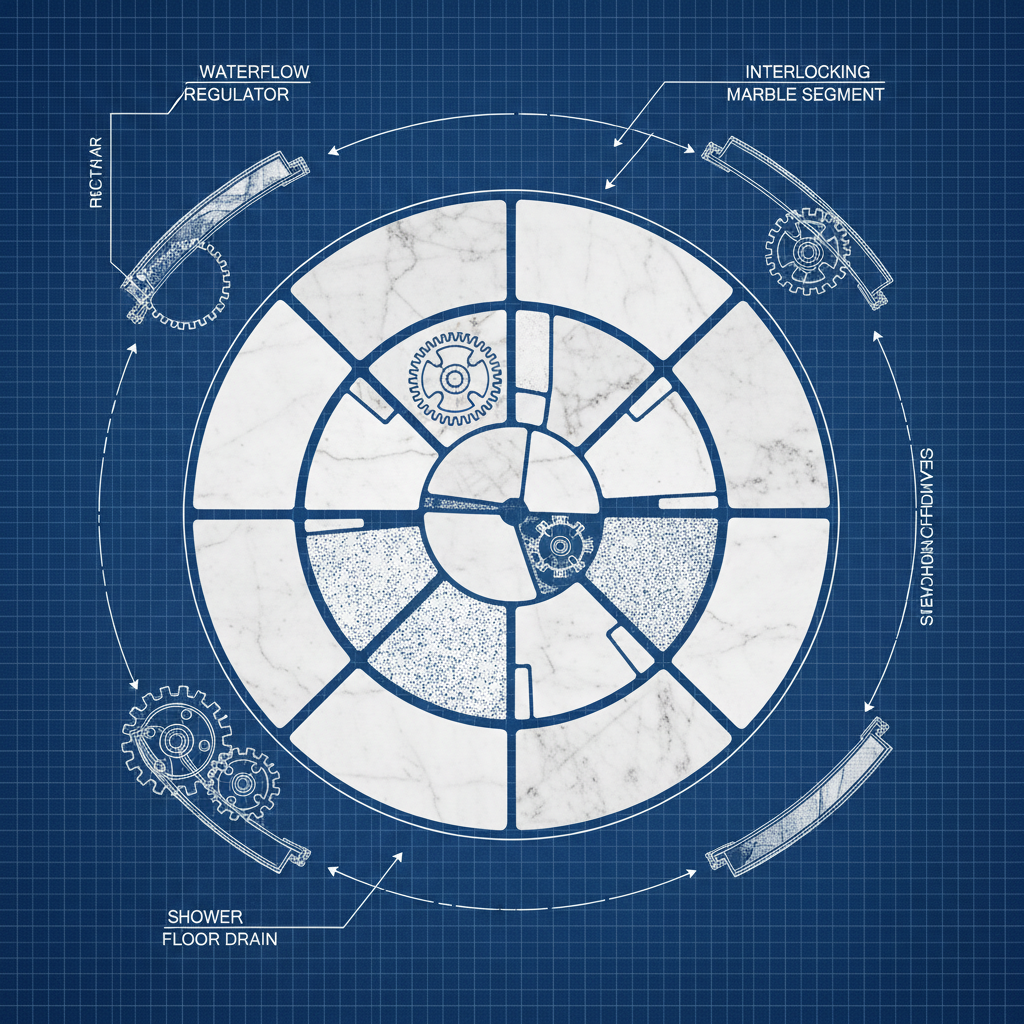 Elevate Your Bathroom with Stunning Marble Mosaic Tile for Shower Floor