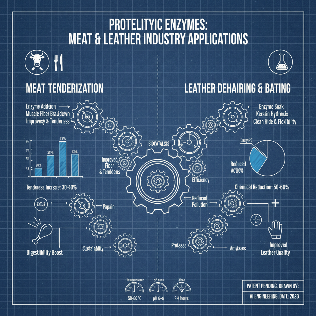 proteolytic enzymes in meat and leather industry