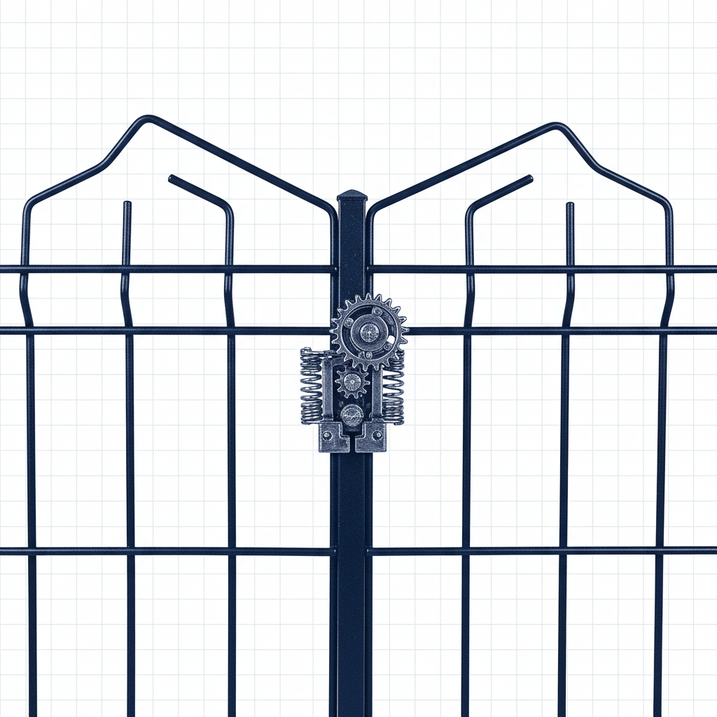 black wire garden fence