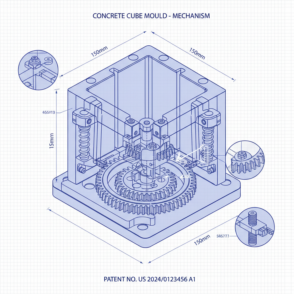 150150150mm Concrete Cube Mould
