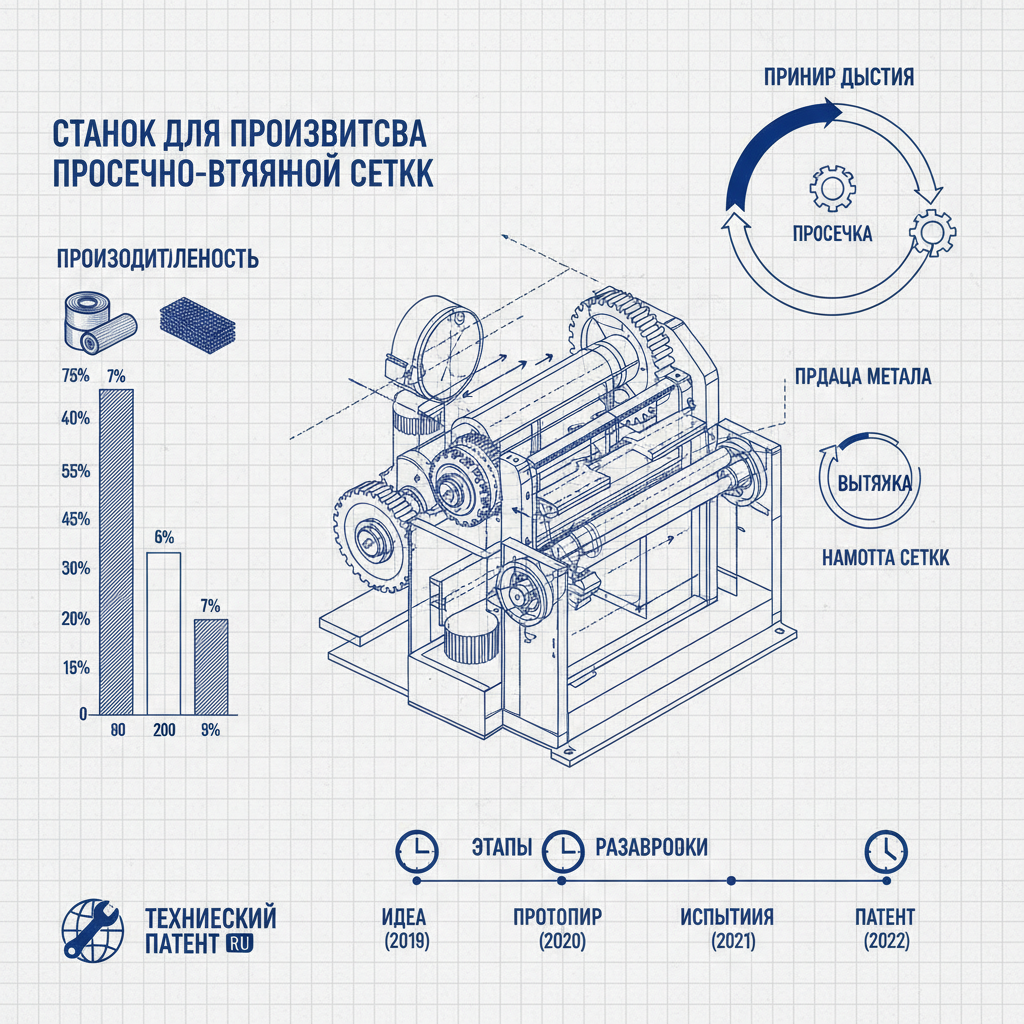 Станок для производства просечно-вытяной сетки