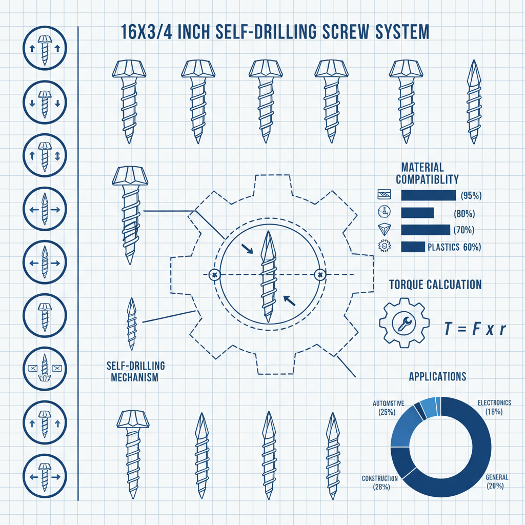 10 16x3 4 self drilling screw