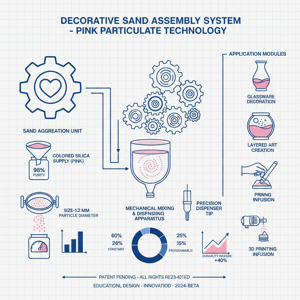 pink decorative sand