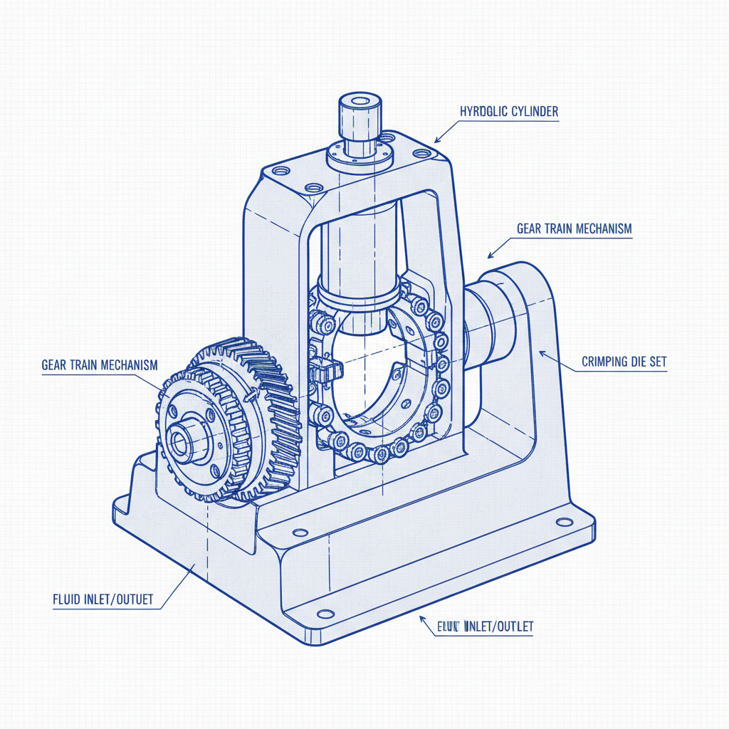 Custom hydraulic hose crimper