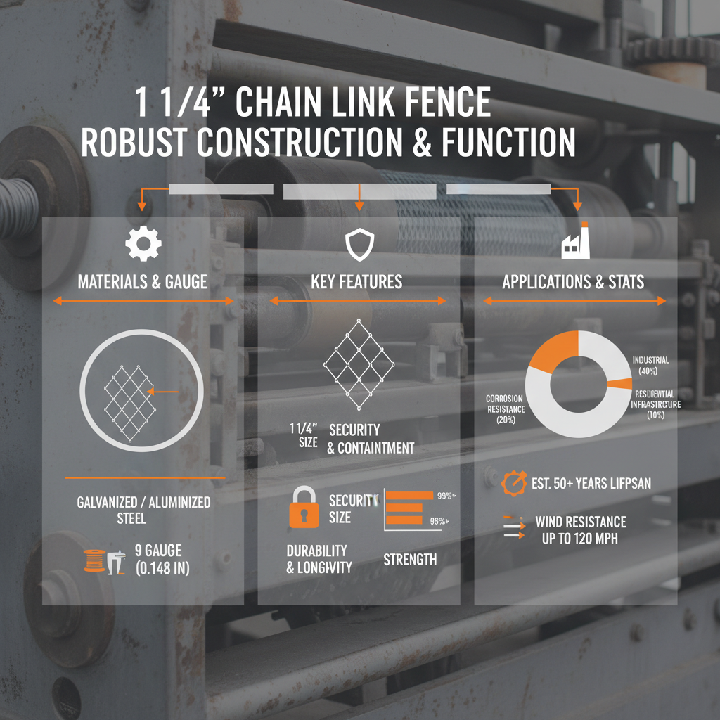1 1 4 chain link fence