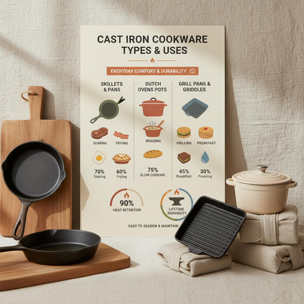 Exploring the Diverse Types of Cast Iron Cookware and Their Benefits