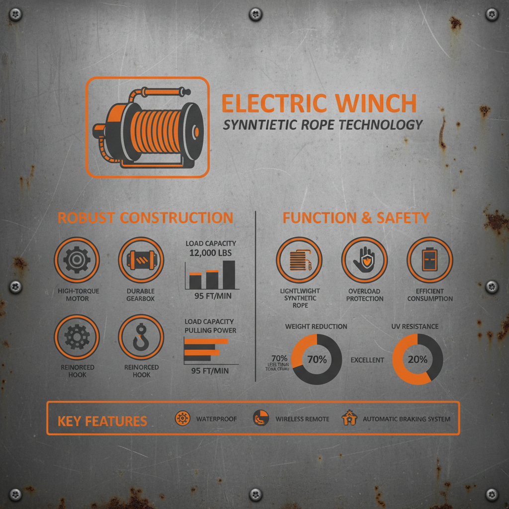 Advanced Electric Winch with Synthetic Rope for Efficient Lifting Solutions
