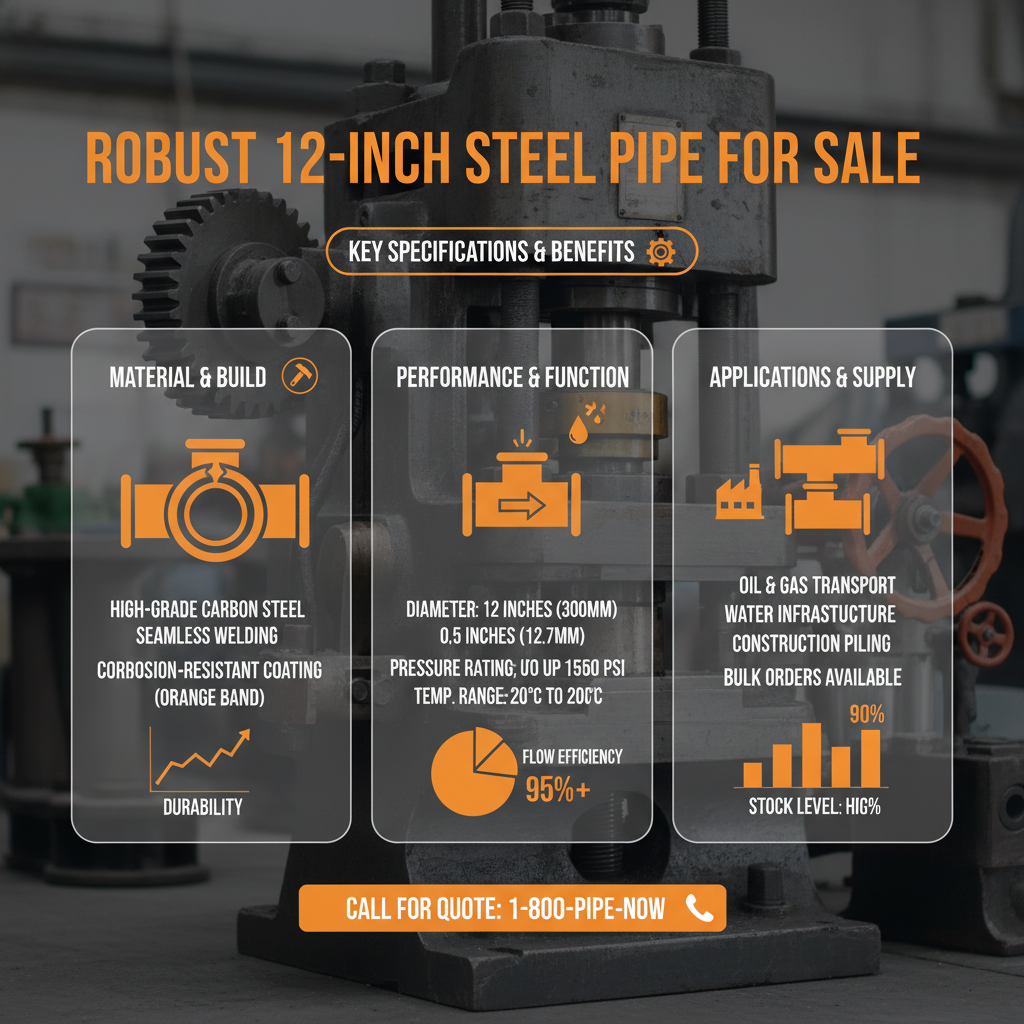 High Quality 12 inch steel pipe for sale for Infrastructure and Industrial Applications