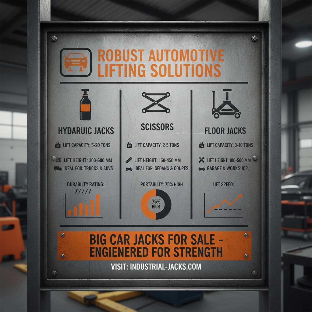 Find High Capacity Big Car Jacks for Sale and Lifting Solutions