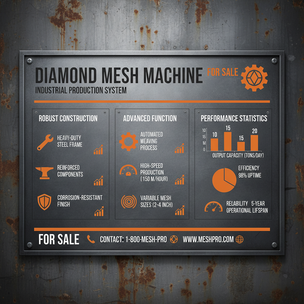 diamond mesh machine for sale