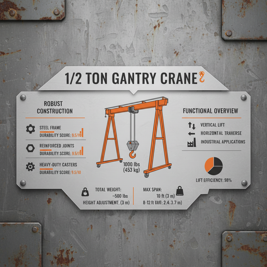 Optimizing Material Handling with the Versatile 1 2 ton Gantry Crane