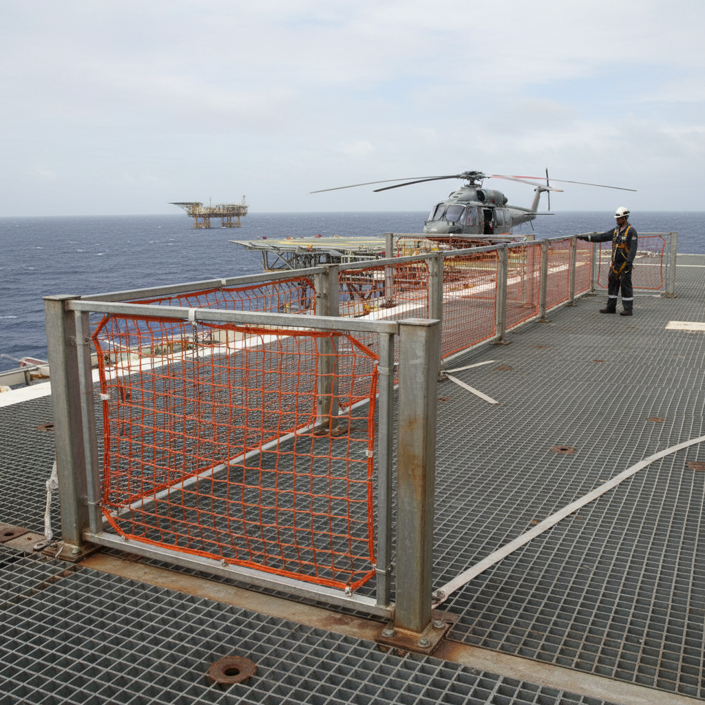 Helideck Perimeter Safety Nets Ensuring Safe Helicopter Operations