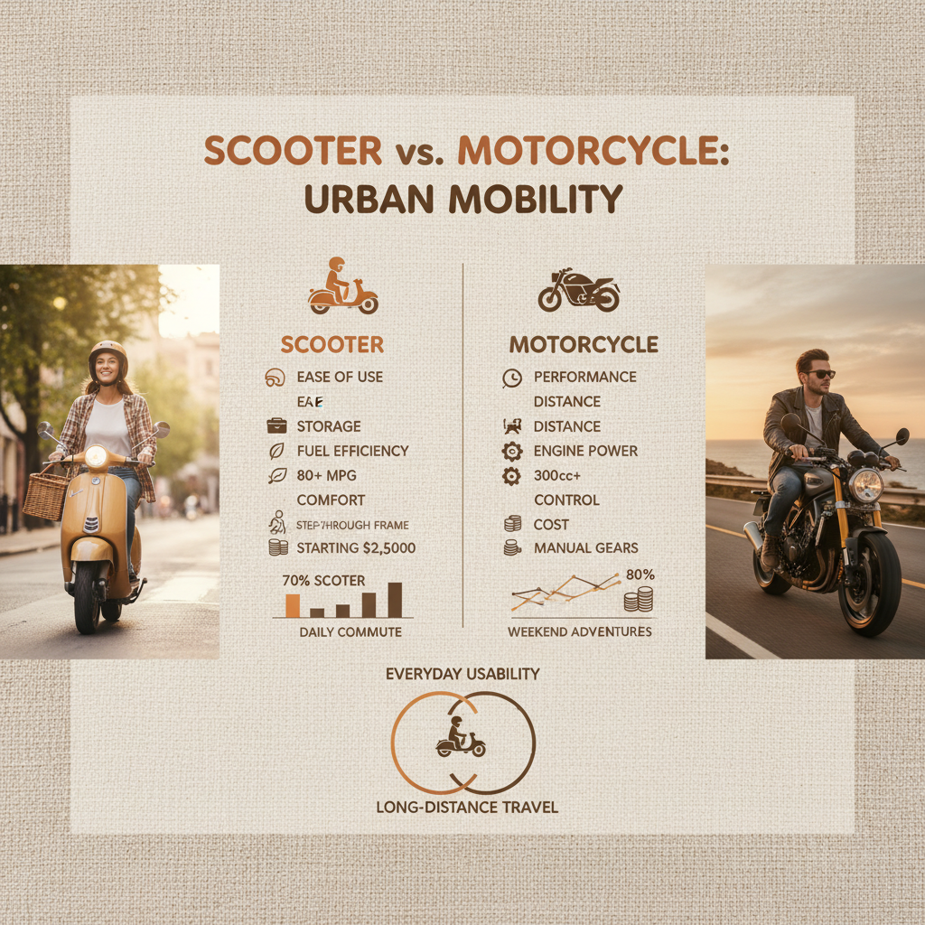 Exploring the Dynamics of Scooter v Motorcycle for Modern Transportation Needs