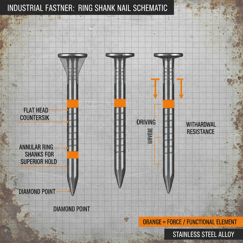 Superior Stainless Steel Ring Shank Finish Nails for Durable Fastening Solutions
