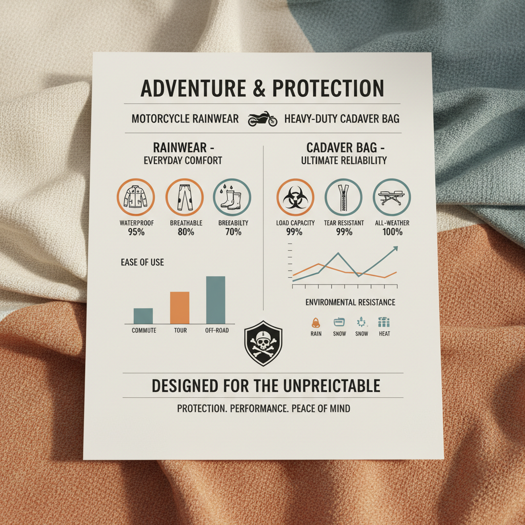 Essential motocycle rainwearheavy duty cadvaer bag for Safety and Operational Efficiency