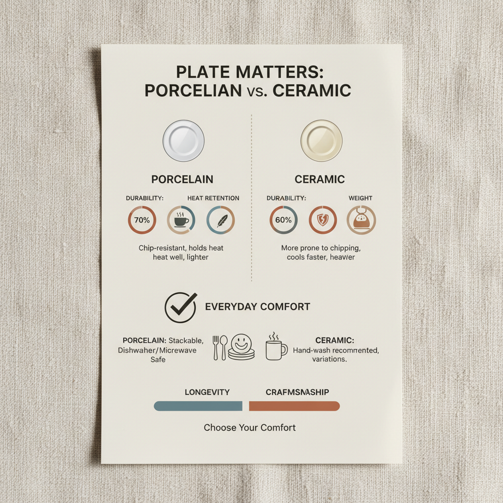 Exploring the Differences Between Porcelain vs Ceramic Plate for Optimal Dining