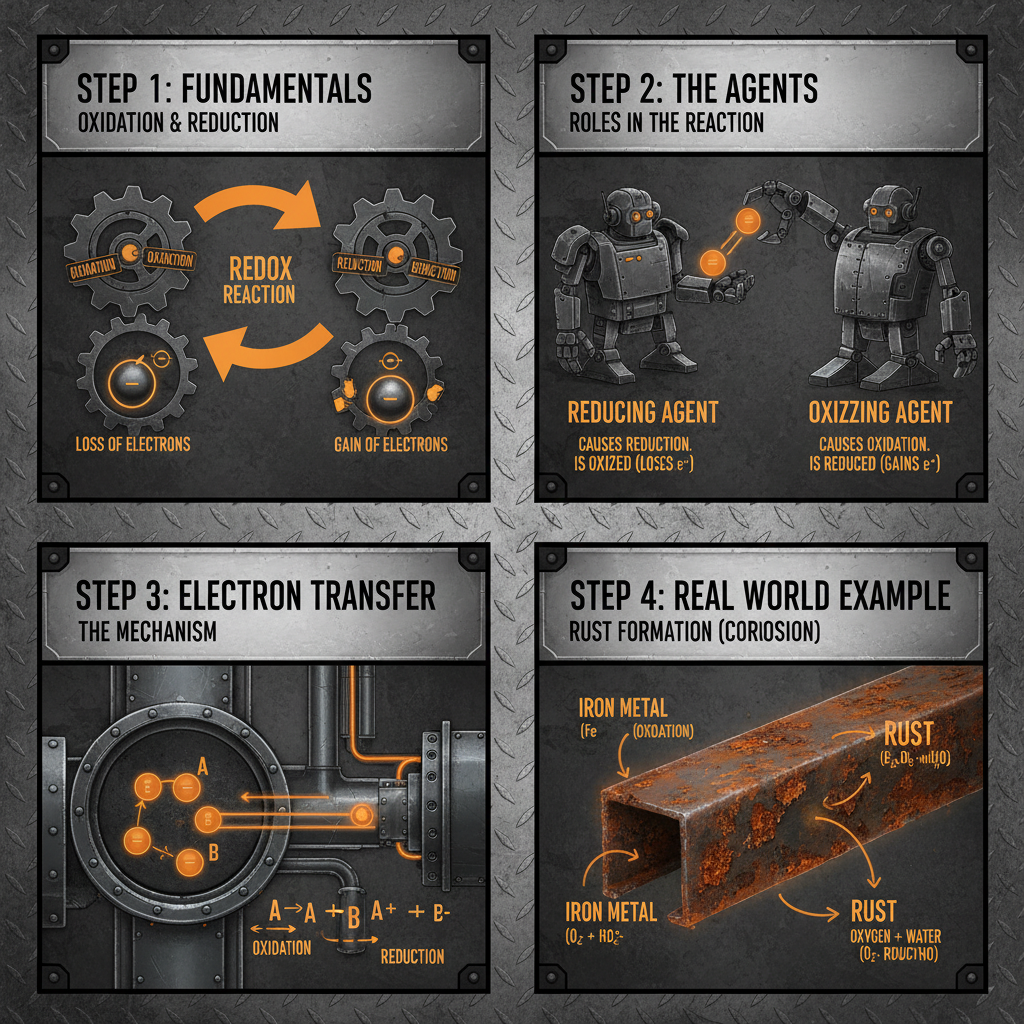 reduction agent and oxidation agent