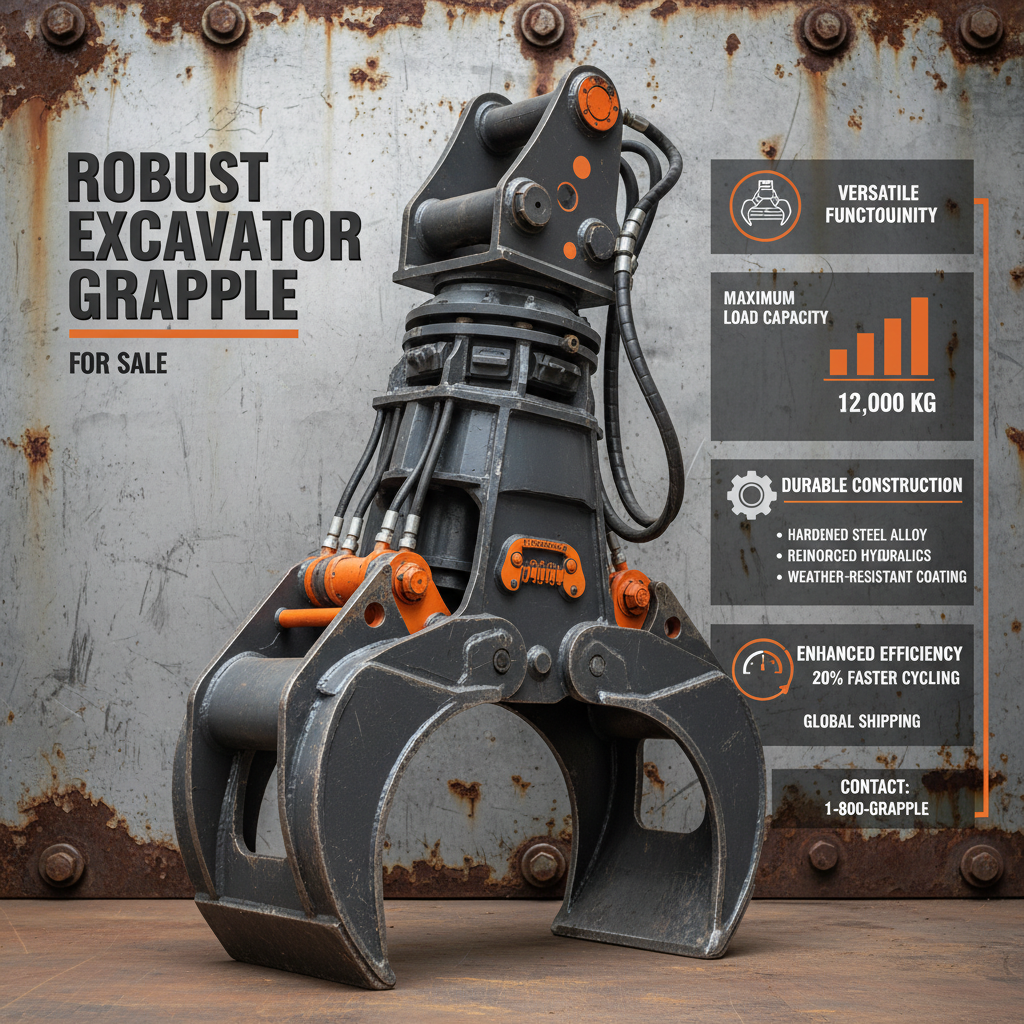 excavator grapple for sale