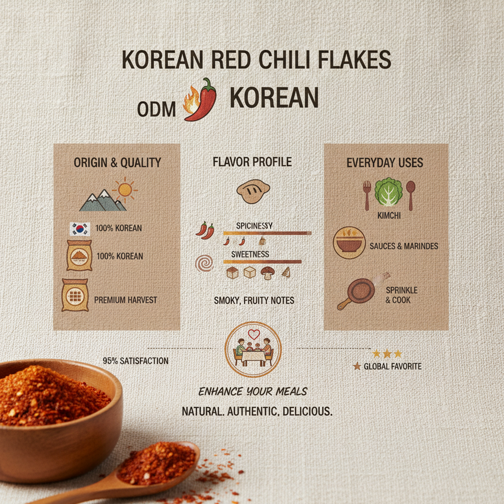 odm red chili flakes korean