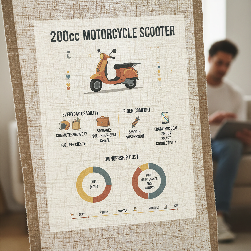 Exploring the Versatility of the 200cc Motorcycle Scooter and its Global Impact