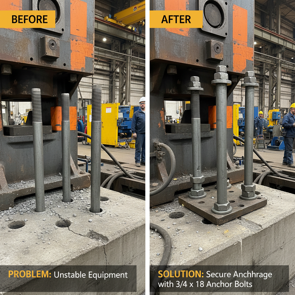 Essential 3 4 x 18 Anchor Bolts for Construction and Infrastructure Projects