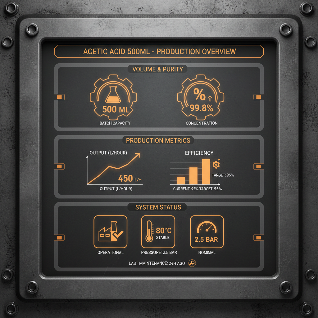 Acetic Acid 500ml A Comprehensive Guide to Properties and Applications