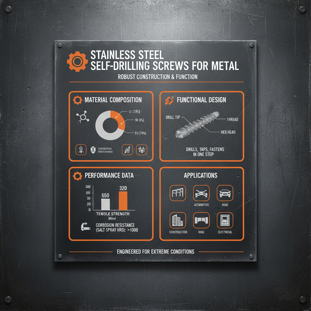 High Performance Stainless Steel Self Drilling Screws for Metal Applications