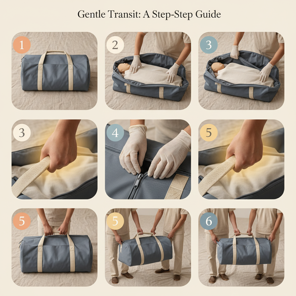 Essential post mortem bag with handle for Dignified Human Remains Management