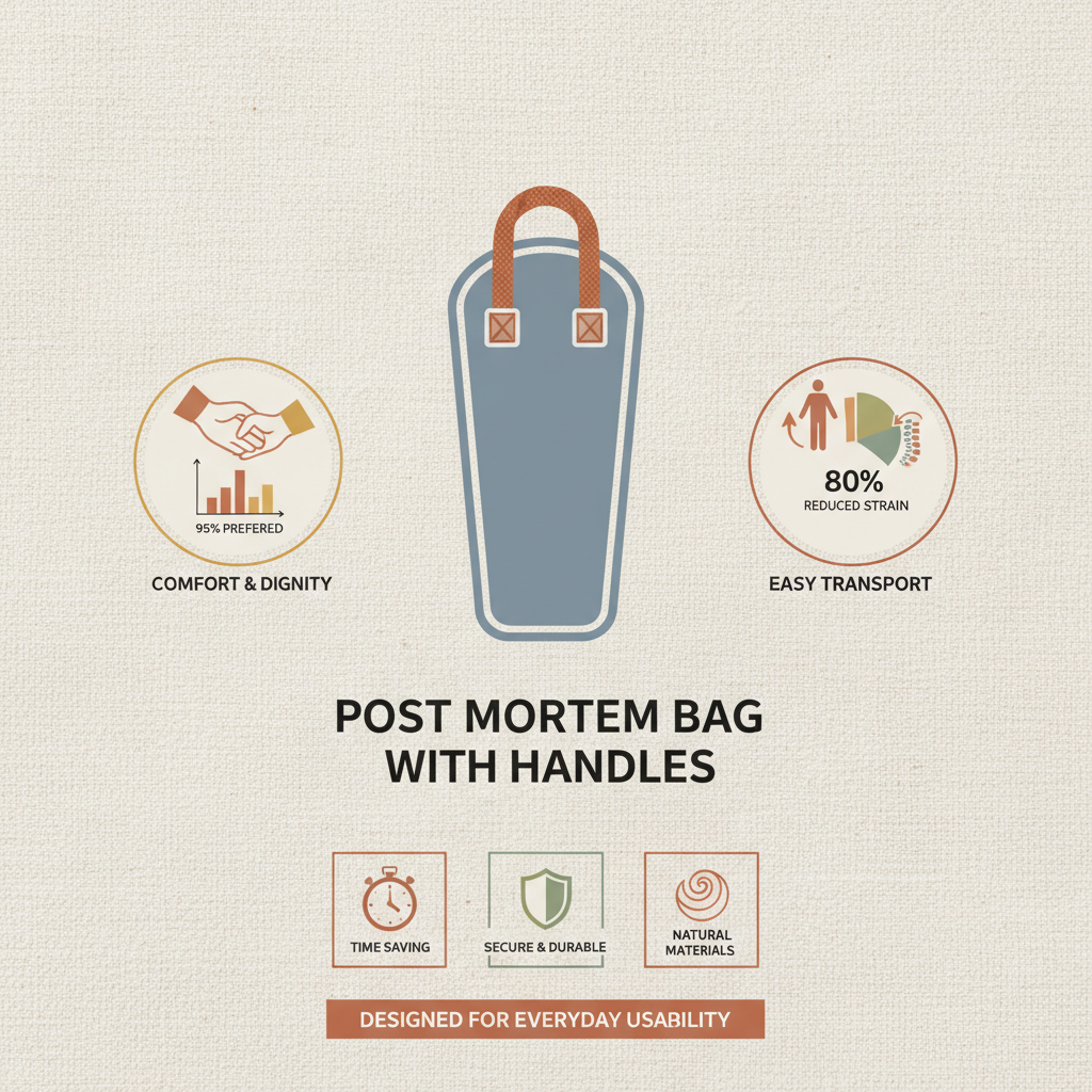 Essential post mortem bag with handle for Dignified Human Remains Management