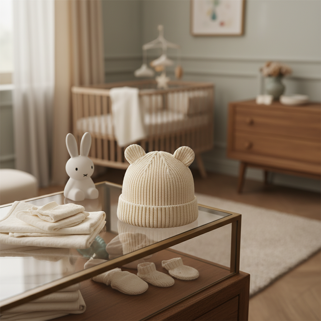 Essential 100 Cotton Knitted Baby Beanie Hat for Infant Comfort and Health