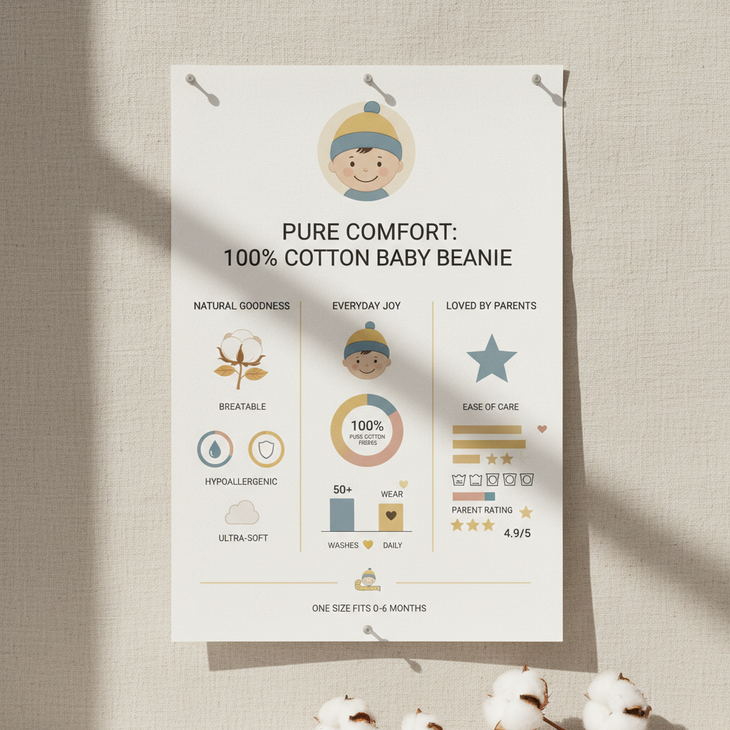 Discover the Comfort and Safety of 100 Cotton Baby Beanie Hats