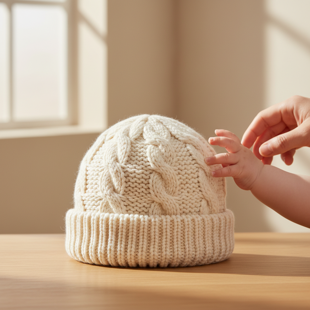 Comfort and Safety 100 Cotton Knitted Infant Beanie Hat for Newborns