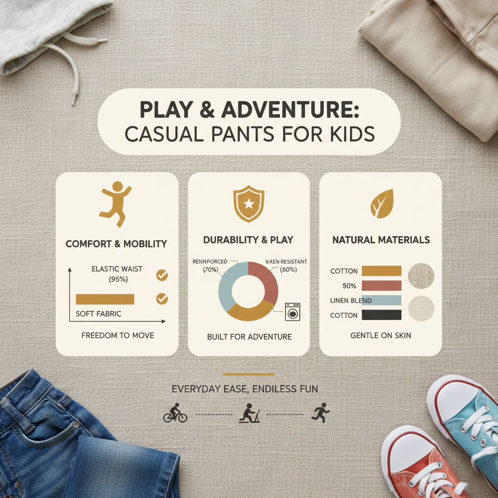 Comfortable and Durable Children Casual Pant for Active Lifestyles