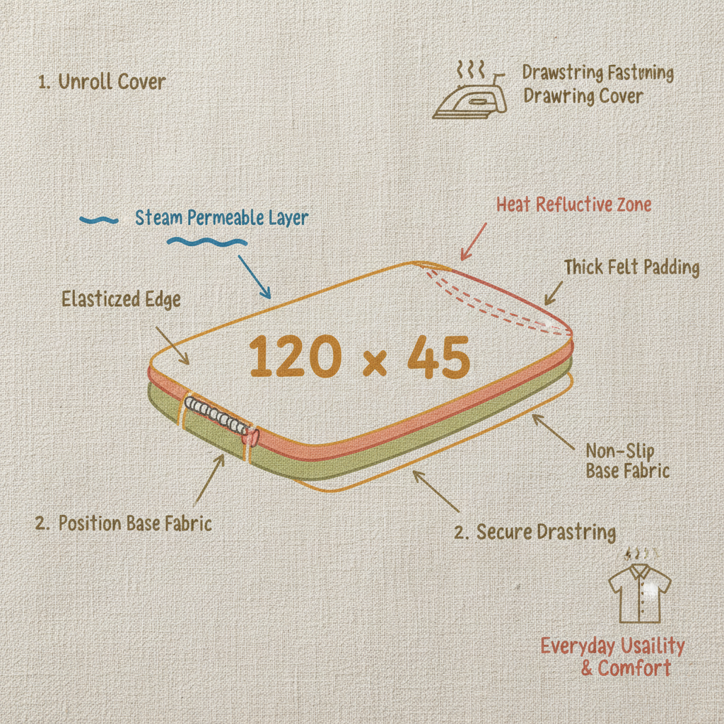 Optimizing Garment Care with the Essential ironing board cover 120 x 45