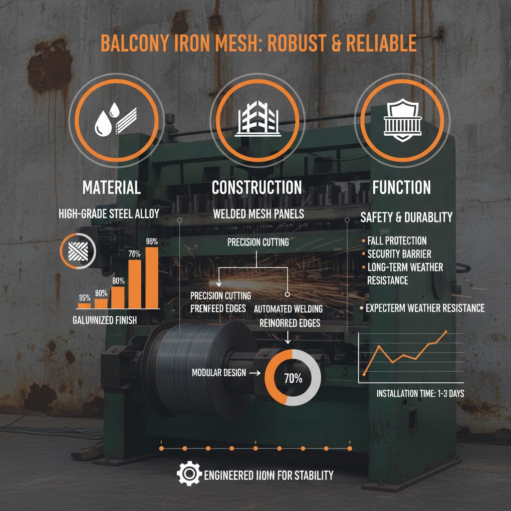 Enhanced Safety and Aesthetics with Durable Iron Mesh for Balcony Applications