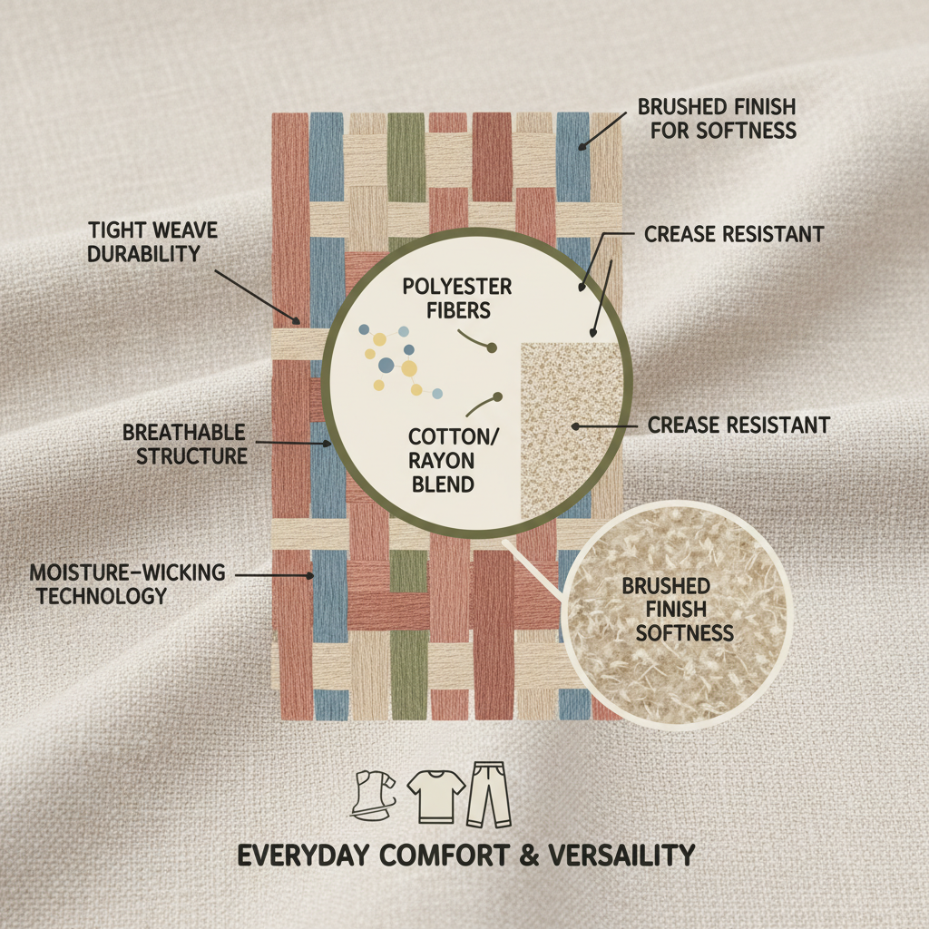 Exploring the Versatility of Broadcloth Polyester Blend Fabric in Modern Industries