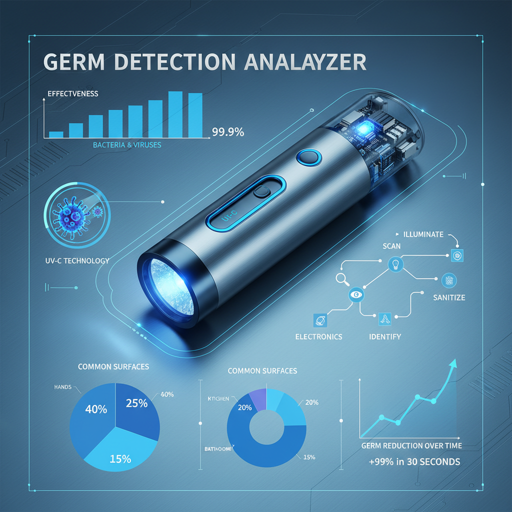 Advanced Blacklight Germ Detector for Enhanced Hygiene and Safety Assessments