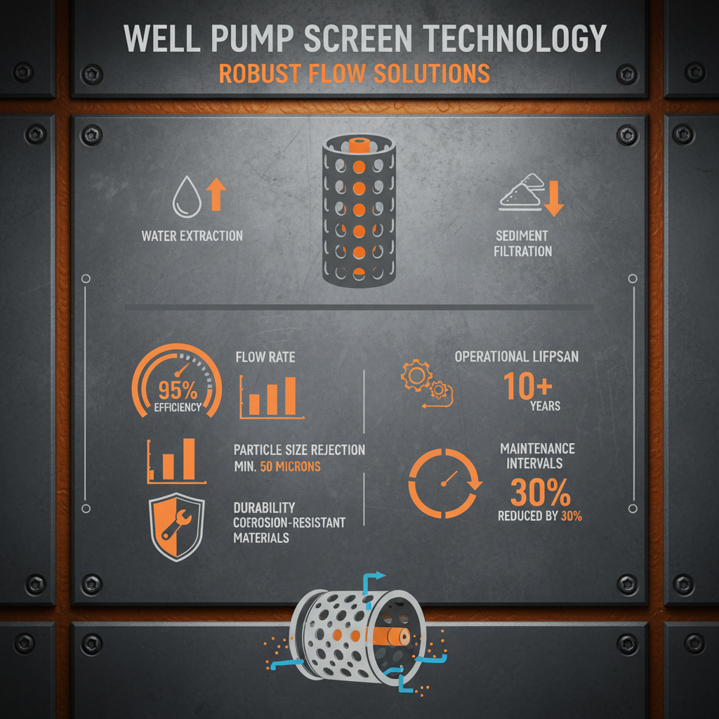 Optimizing Water Extraction with Advanced Well Pump Screen Technologies
