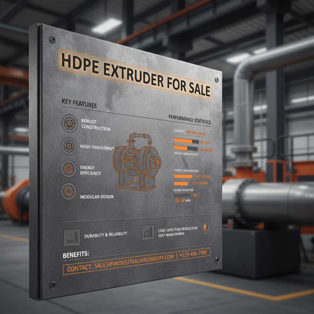 Explore High Quality Hdpe Extruder for Sale and Revolutionize Plastic Production