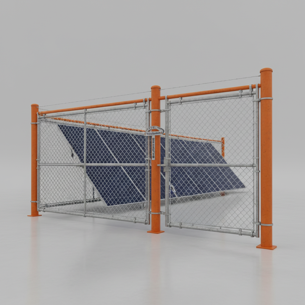 Robust Fence Around Solar Array for Enhanced Security and Sustainable Energy