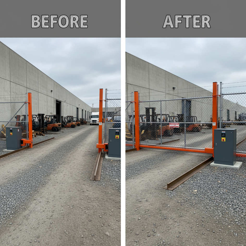 Enhancing Property Security with a Durable Chain Link Fence Across Driveway