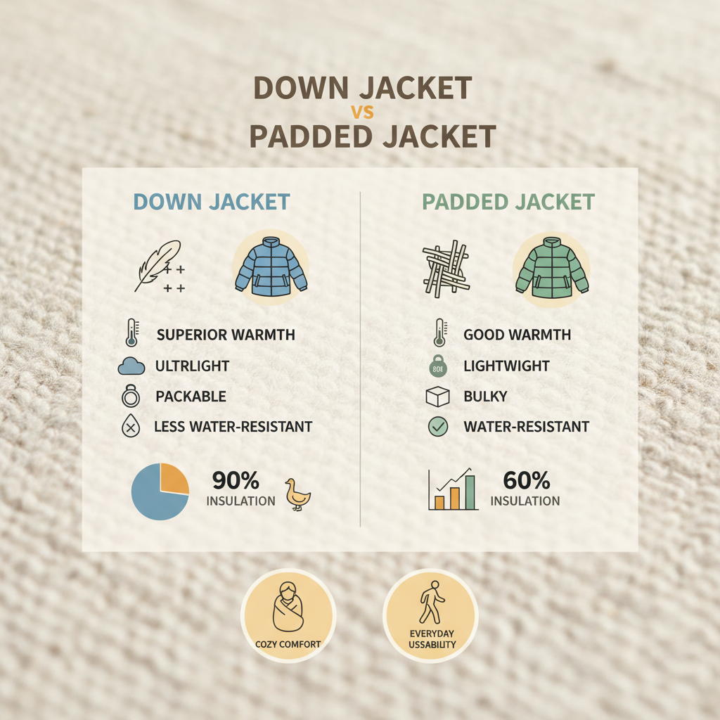Exploring the Differences Between a Down Jacket vs Padded Jacket for Optimal Warmth