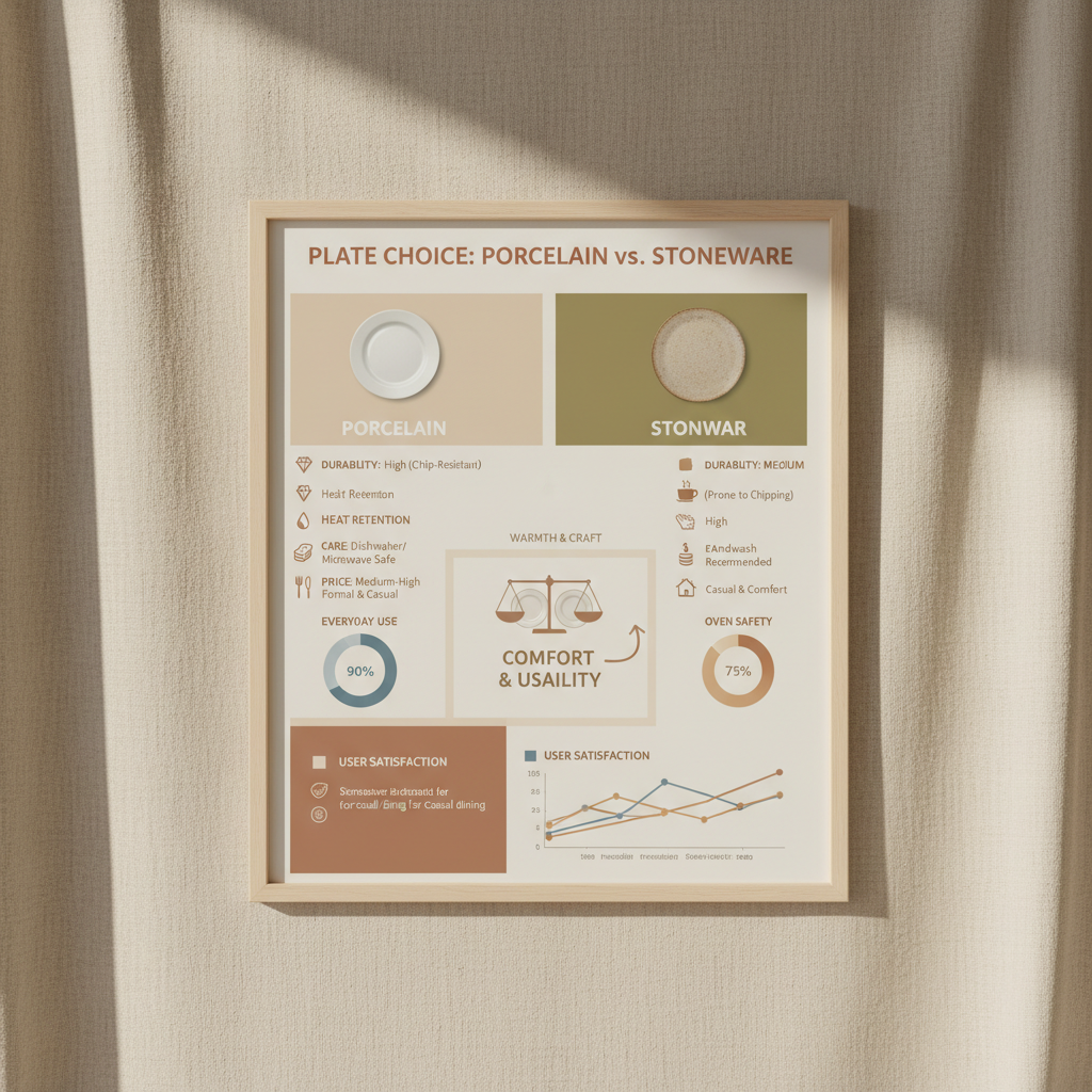 Exploring the Differences Between Porcelain and Stoneware Plates for Optimal Use