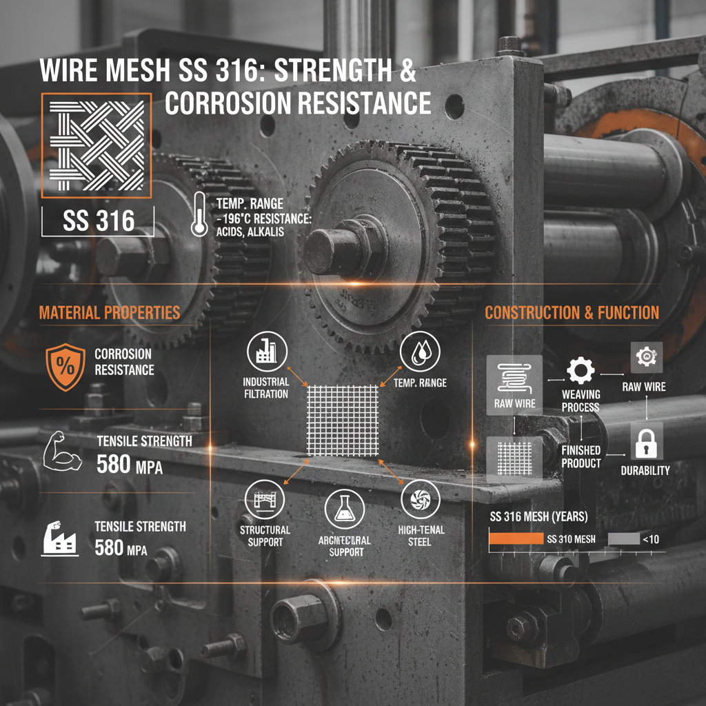 Durable Wire Mesh SS 316 for Industrial and Commercial Applications