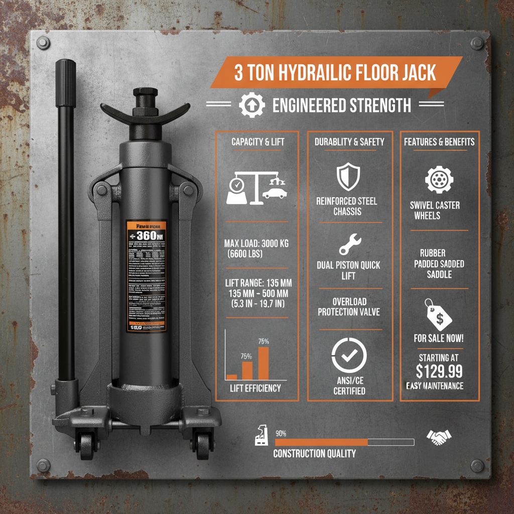 Find the Best 3 Ton Hydraulic Floor Jack for Sale and Enhance Your Garage
