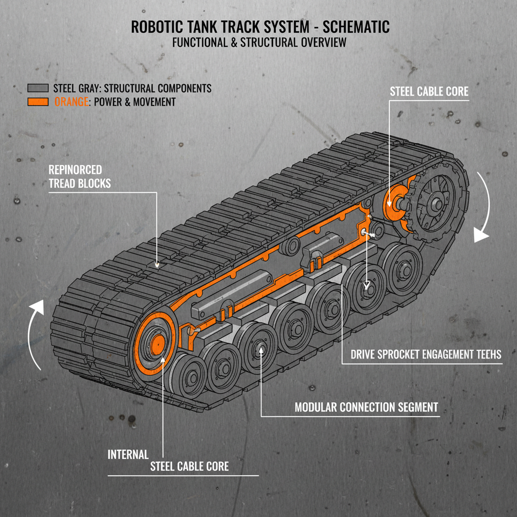 rubber tank tracks for robots